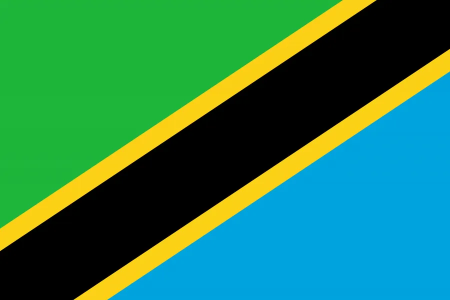 Tanzania flag image for educational country map resources