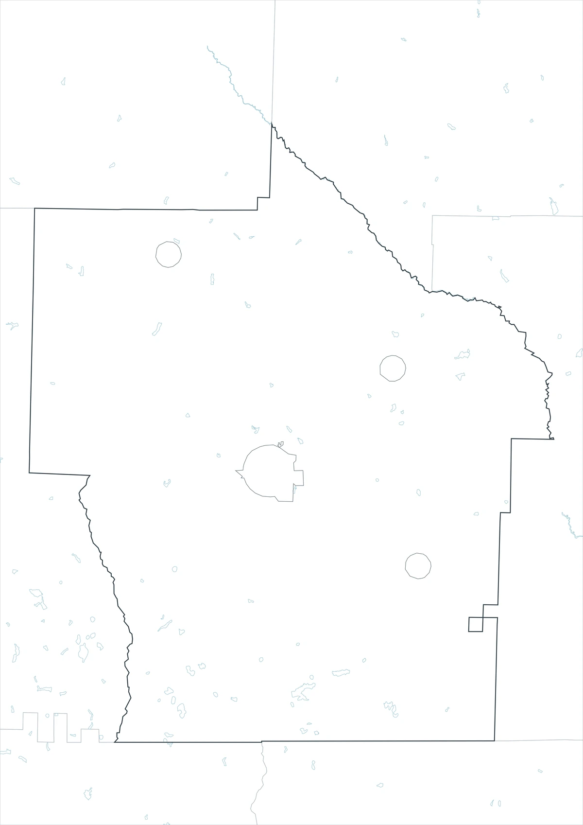 Terrell County outline map