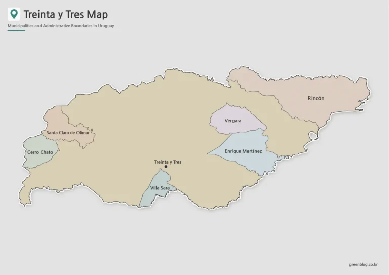 Treinta y Tres Map Download｜Regional Boundaries and City Locations