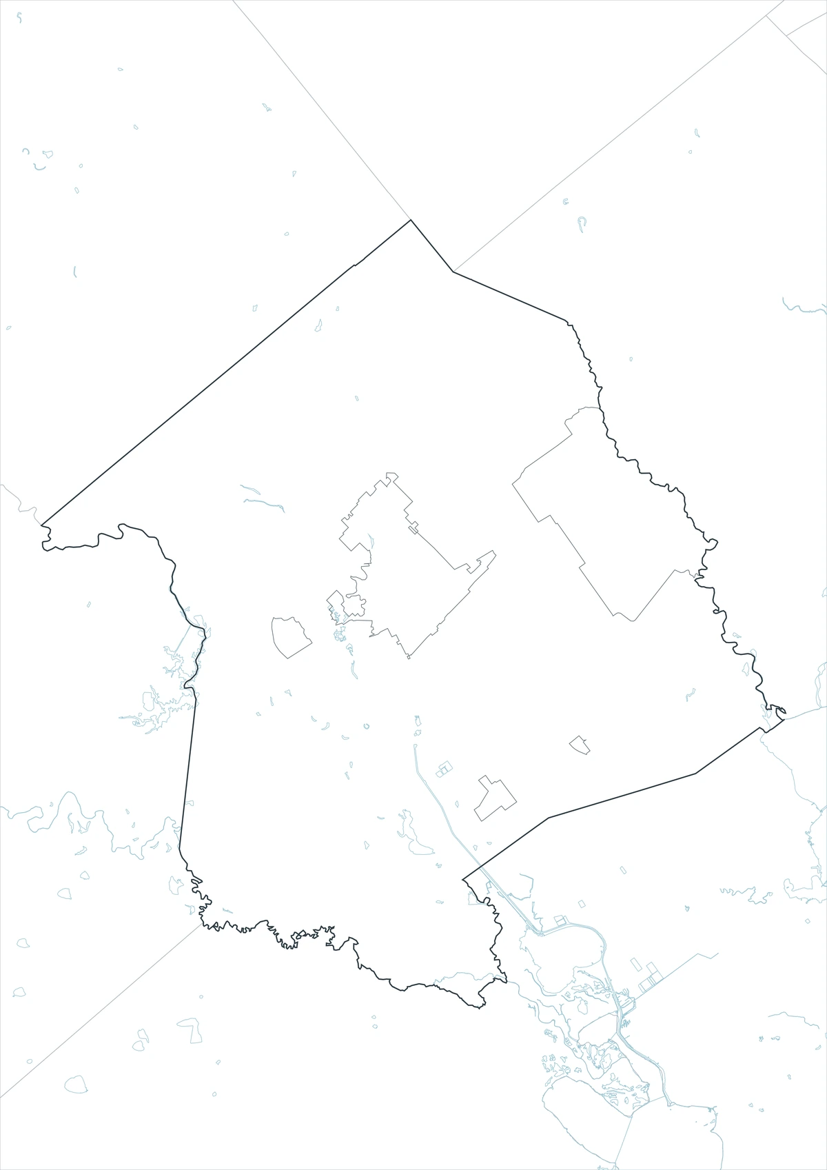 Blank outline map of Victoria County Texas