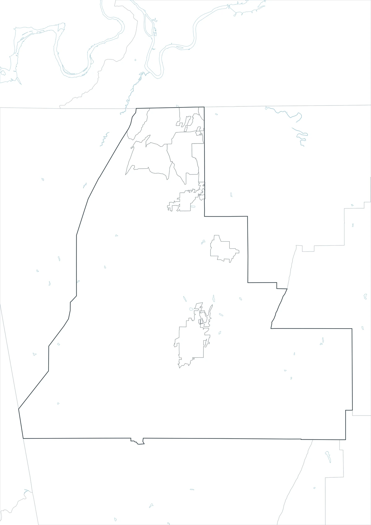 Walker County outline map