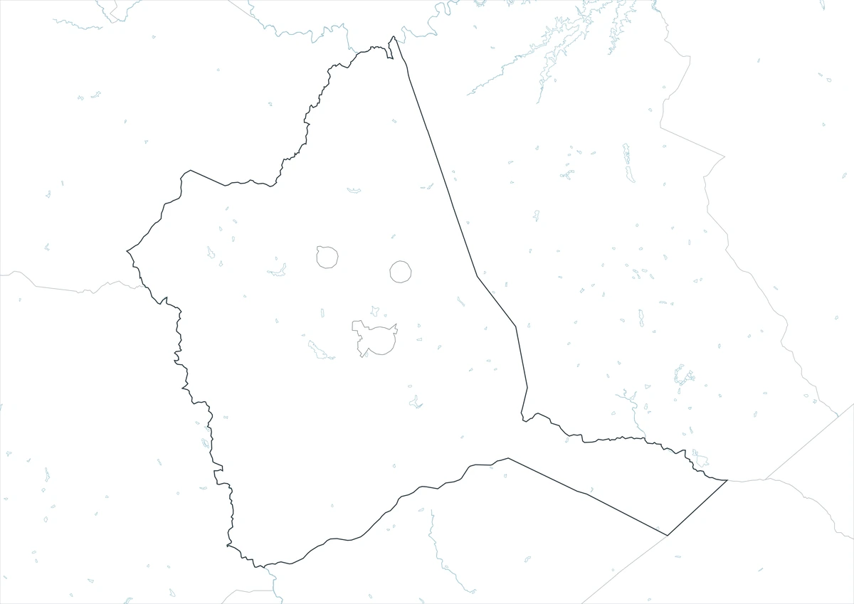 워런 카운티 윤곽선 지도와 경계선