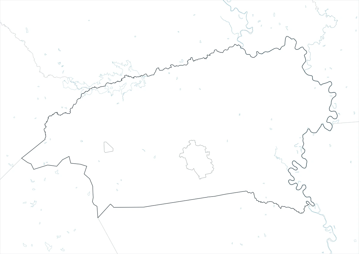 Blank outline map of Washington County Texas