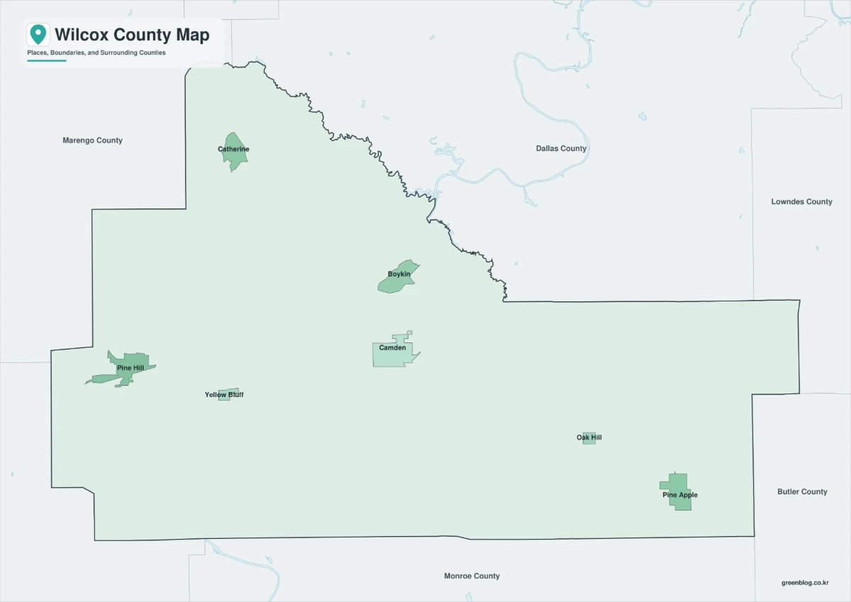Wilcox County color map