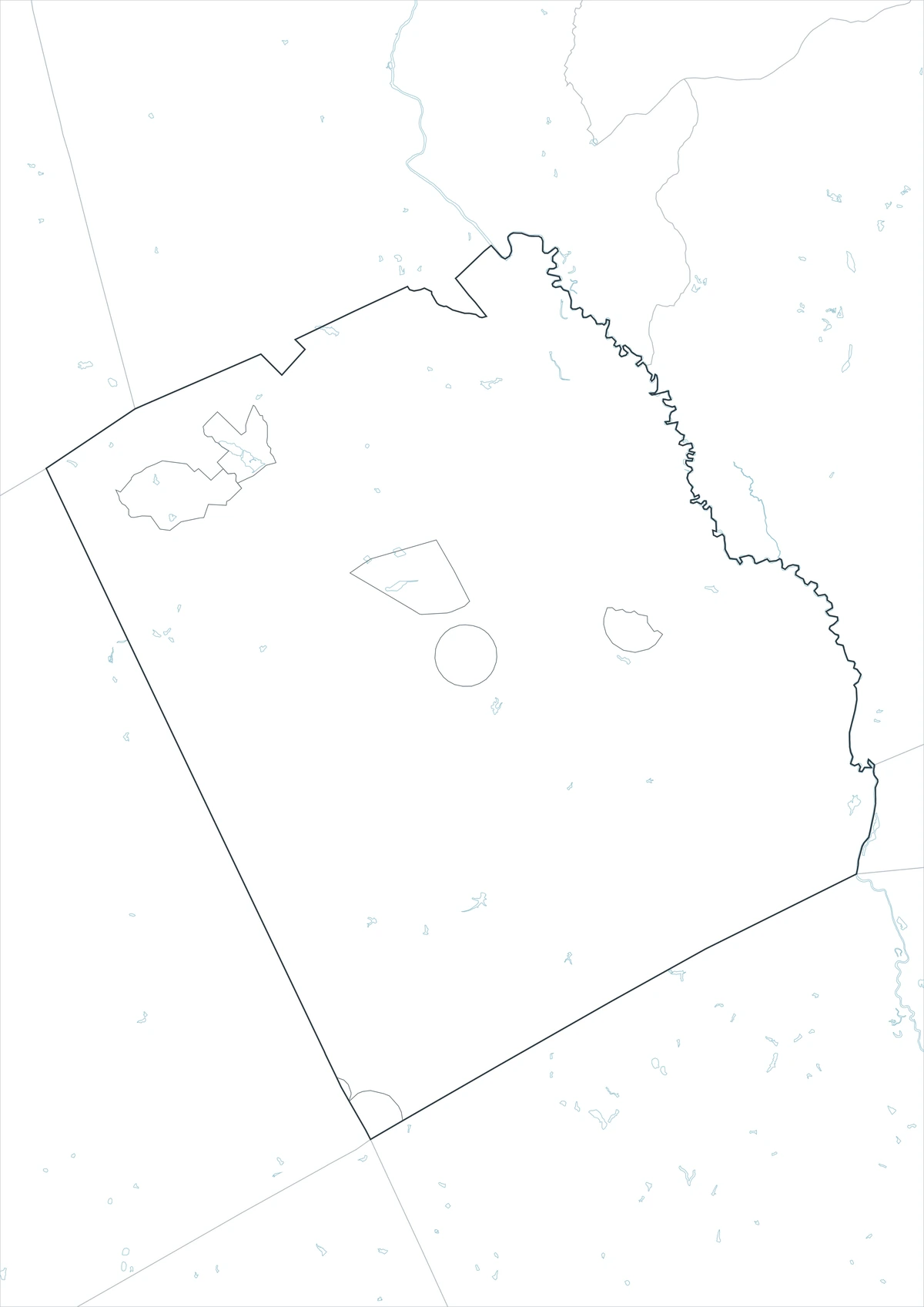 Blank outline map of Wilkinson County Georgia