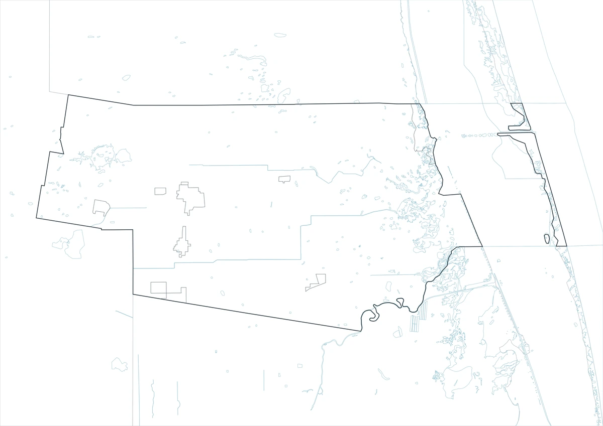 Blank outline map of Willacy County Texas