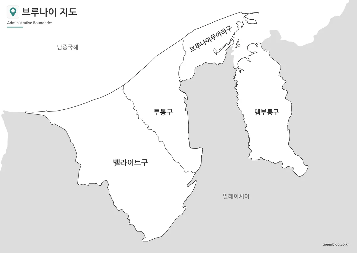 브루나이 기본 지도