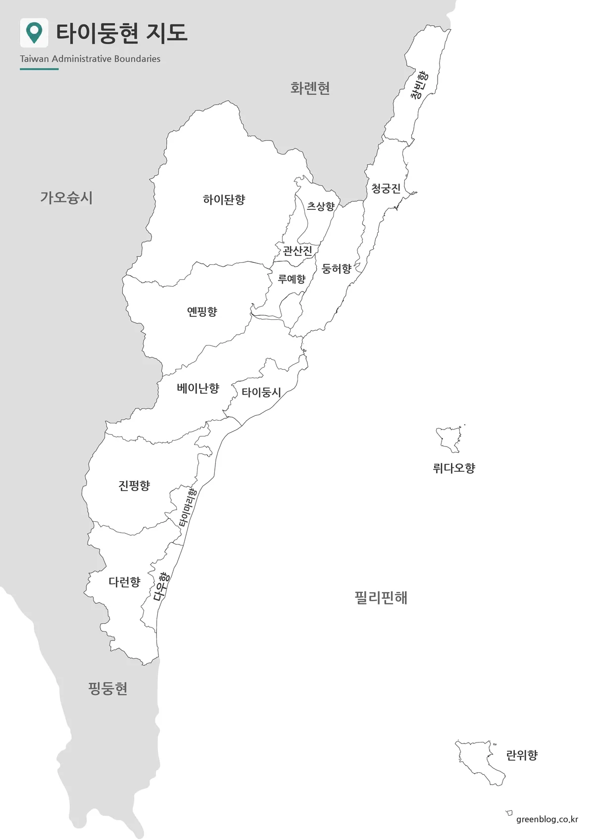 타이둥현 기본 지도