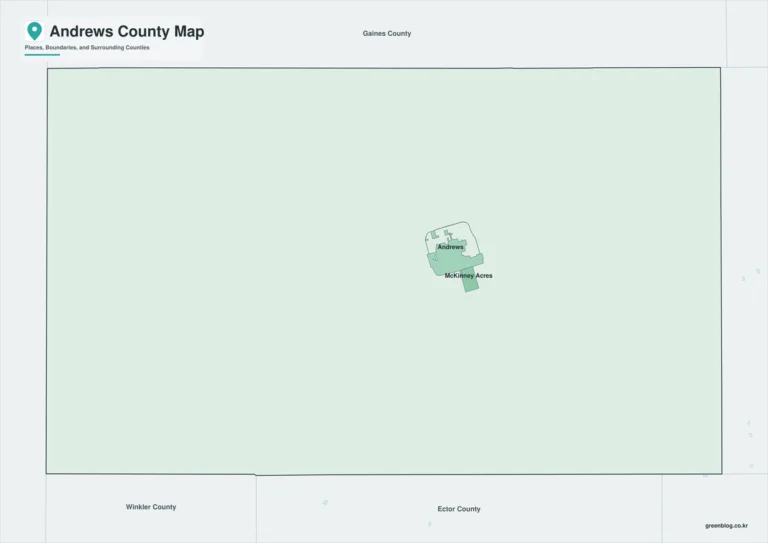 앤드루스 카운티 Andrews County 텍사스 지도 다운로드｜색상·흑백·윤곽선 3종