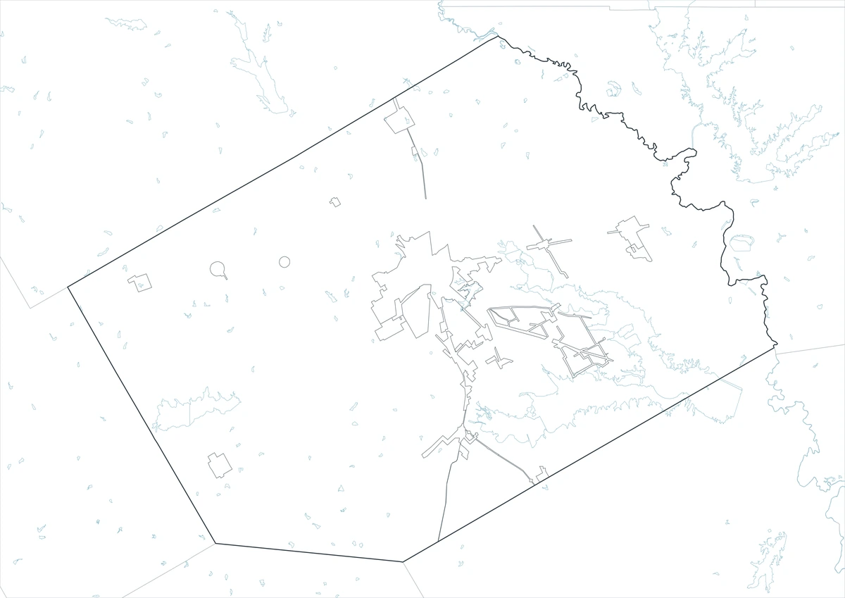 Blank outline map of Navarro County Texas