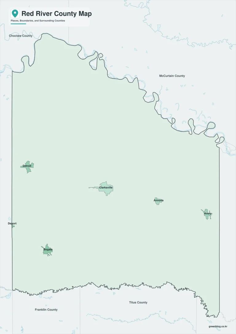 텍사스주 레퓨리오 카운티 지도(Refugio County)｜레퓨리오·우즈버러와 코파노만