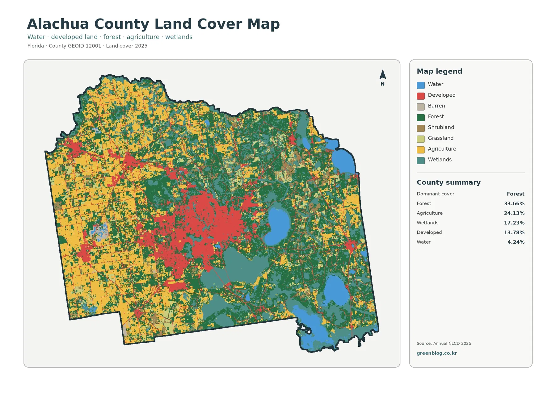Alachua County land cover map featured image