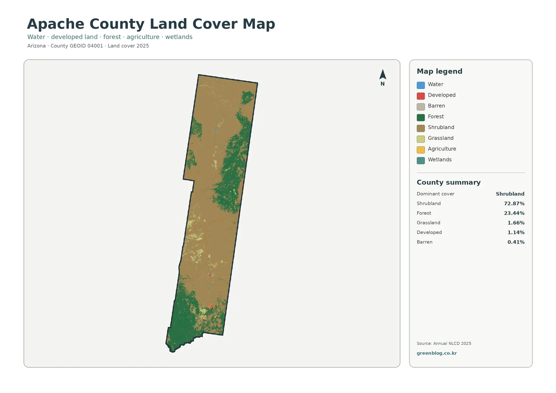 Apache County land cover map