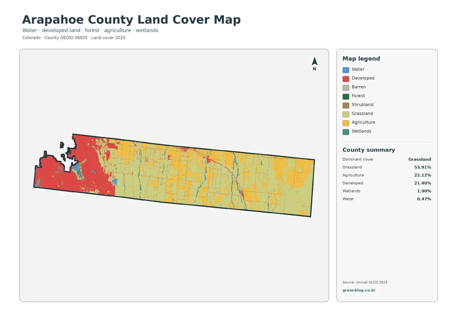 Arapahoe County land cover map
