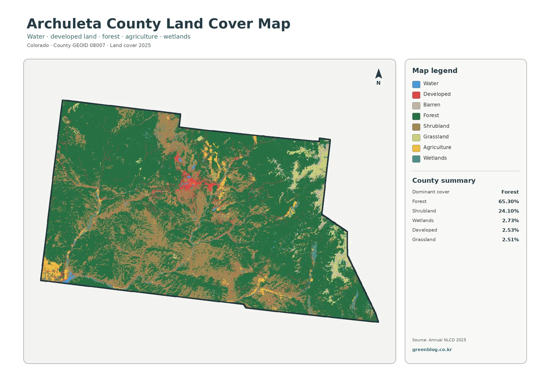 Archuleta County land cover map