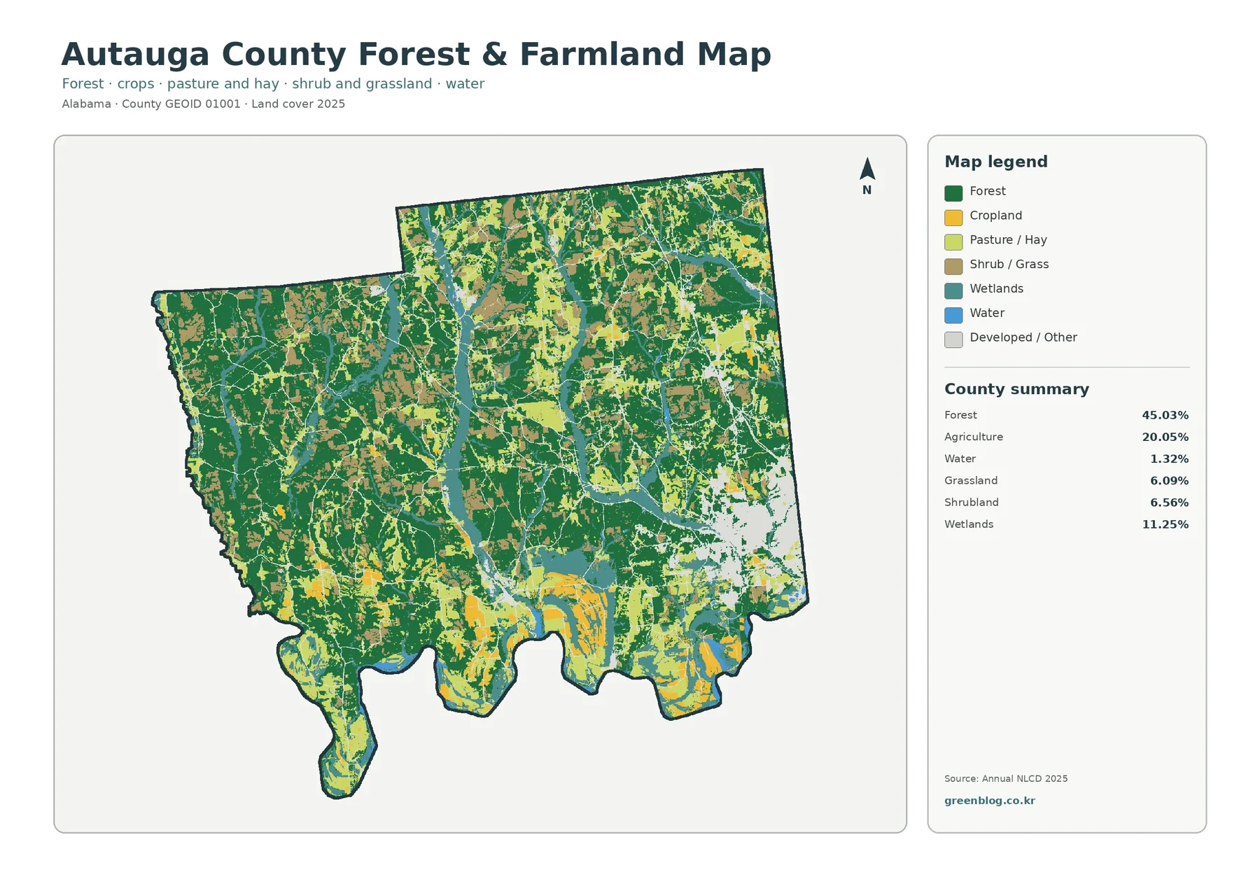 County forest and farmland map