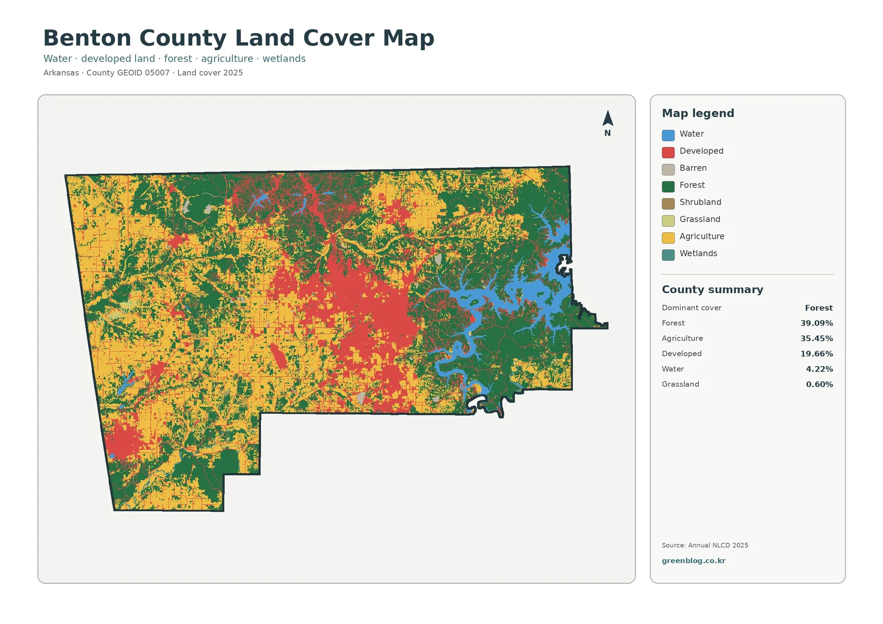 Benton County land cover map featured image