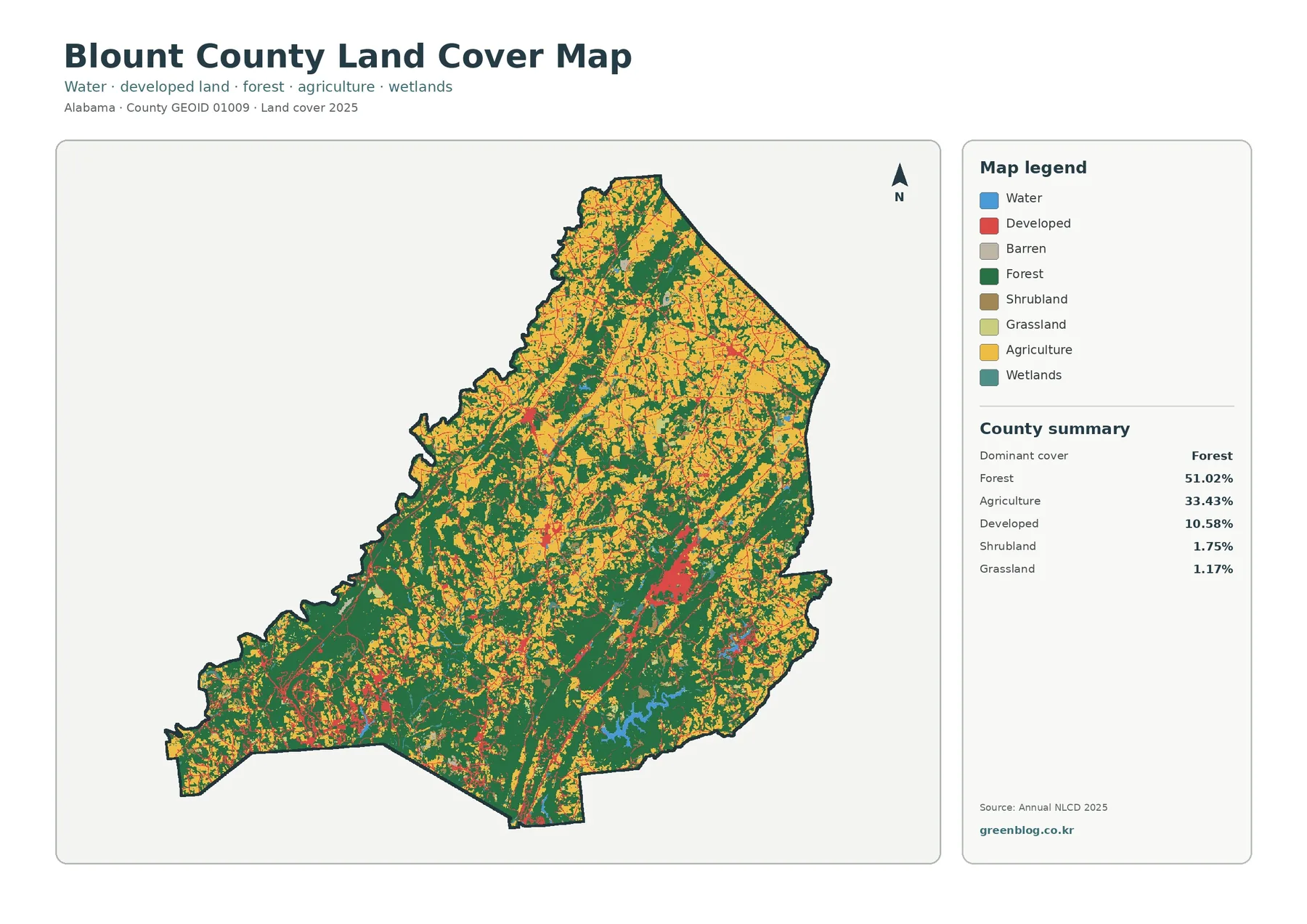 Blount County land cover map
