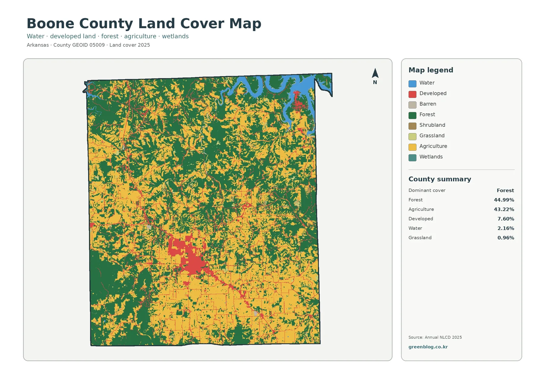 Boone County land cover map featured image