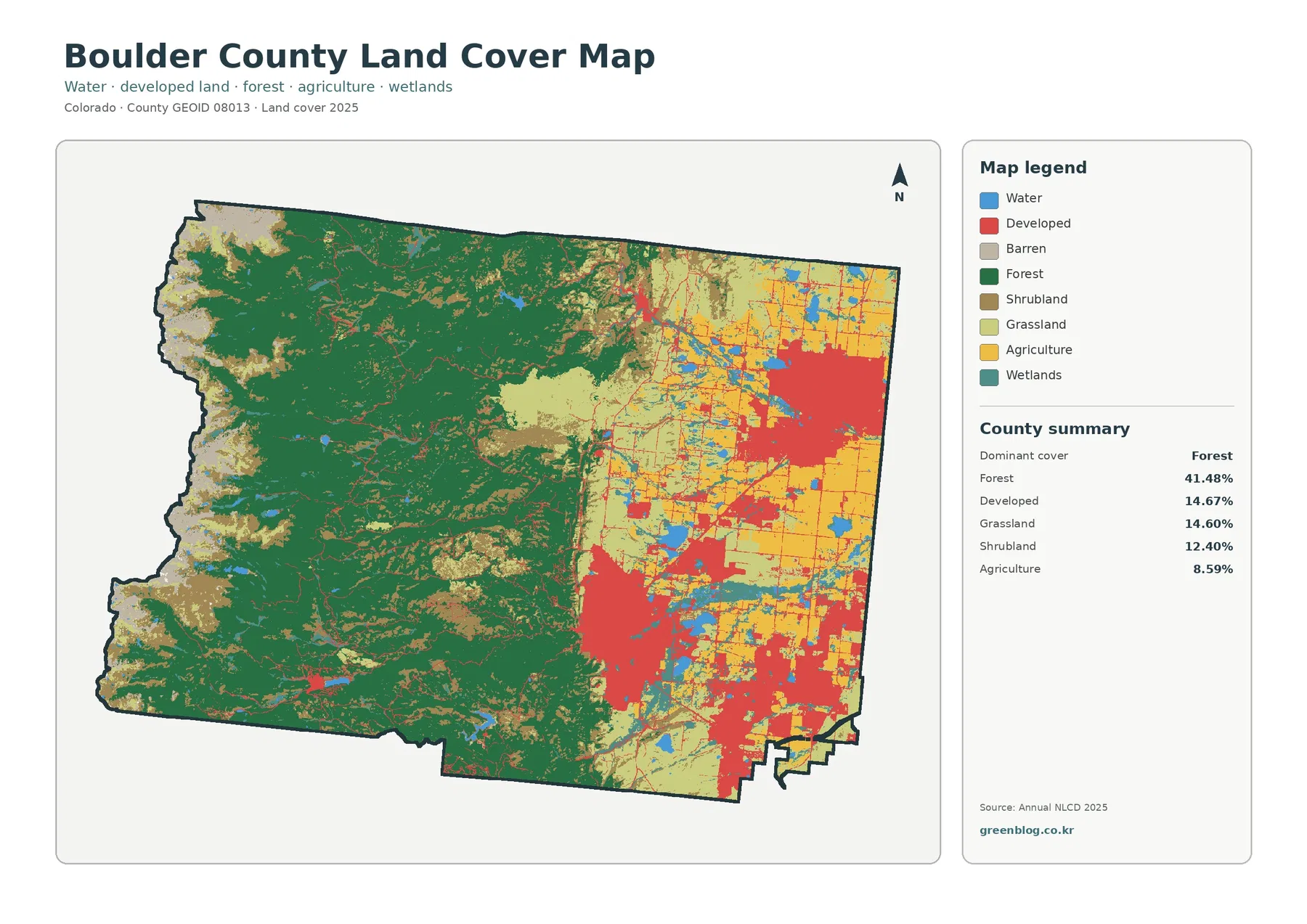 Boulder County land cover map featured image