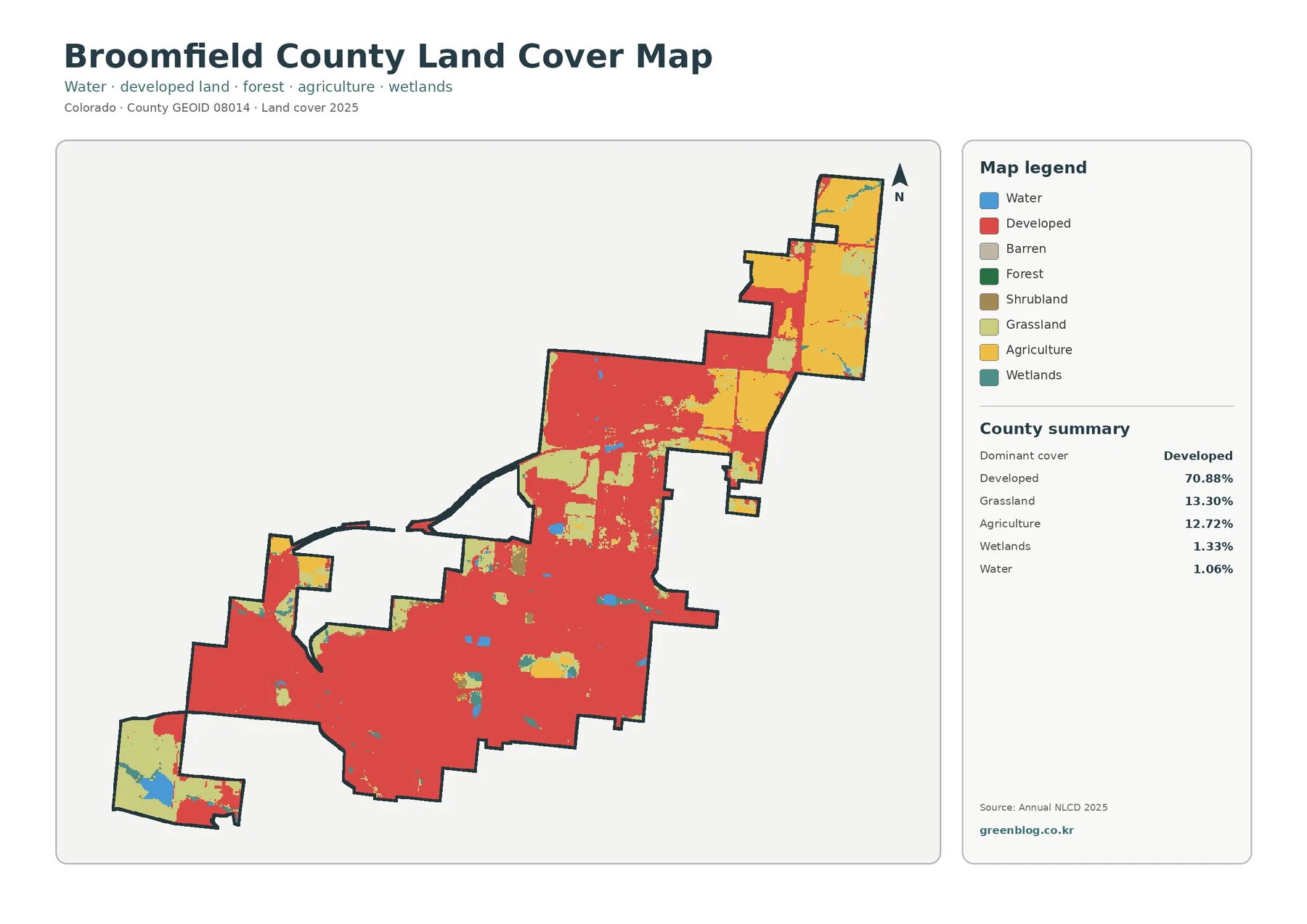 Broomfield County land cover map featured image