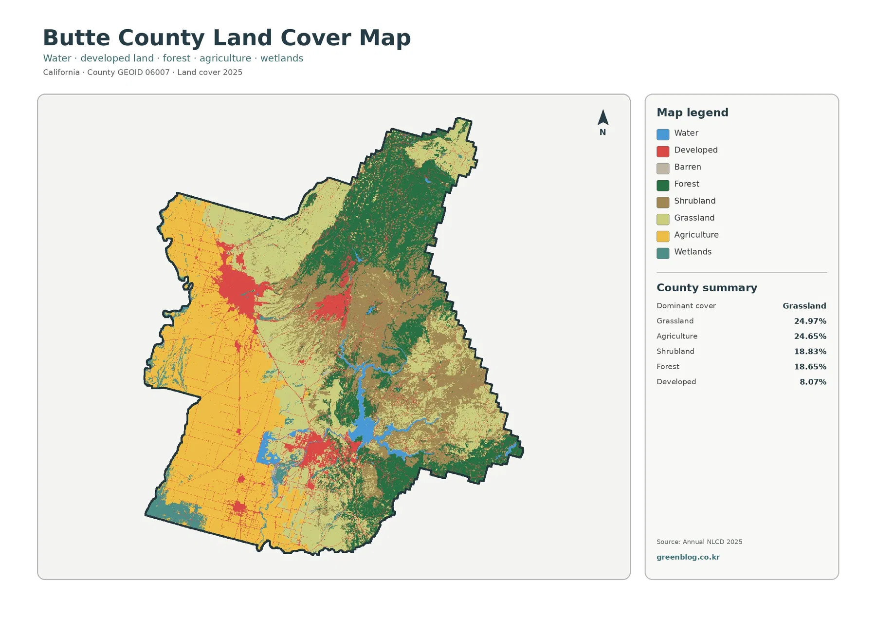 Butte County land cover map