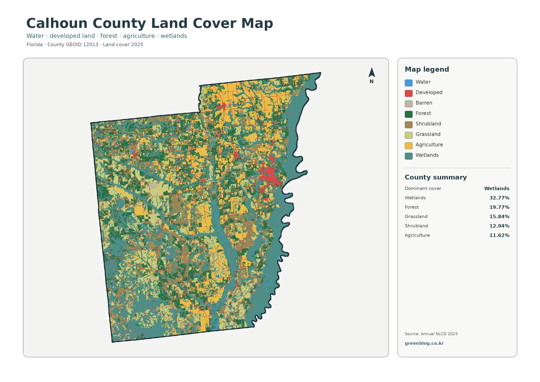 Calhoun County land cover map