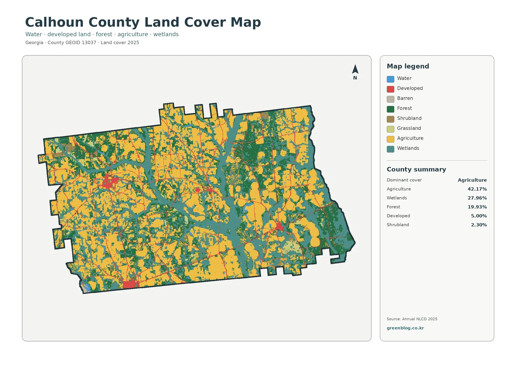 Calhoun County land cover map