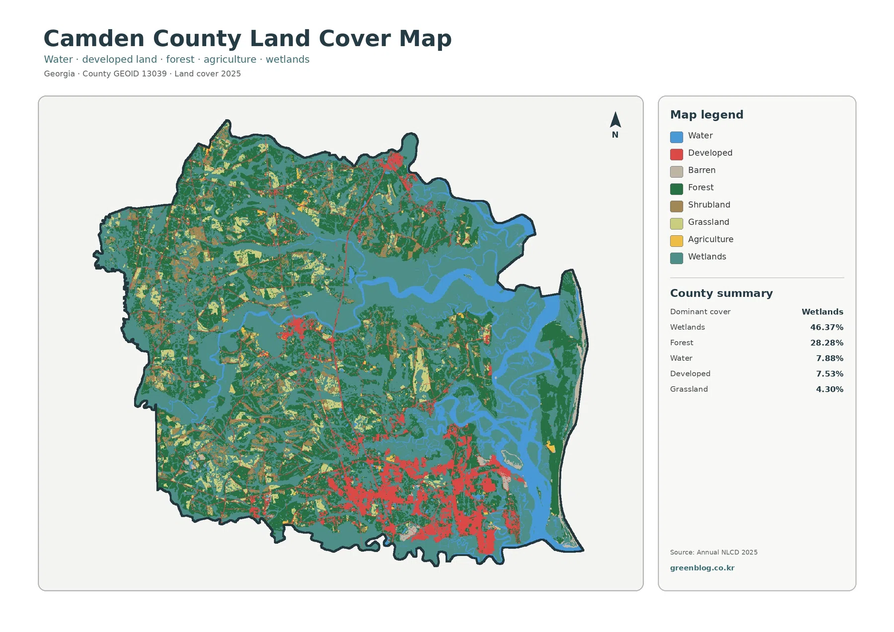 Camden County land cover map