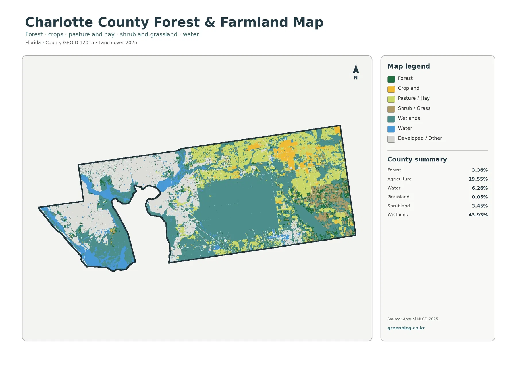 Charlotte County forest and farmland map