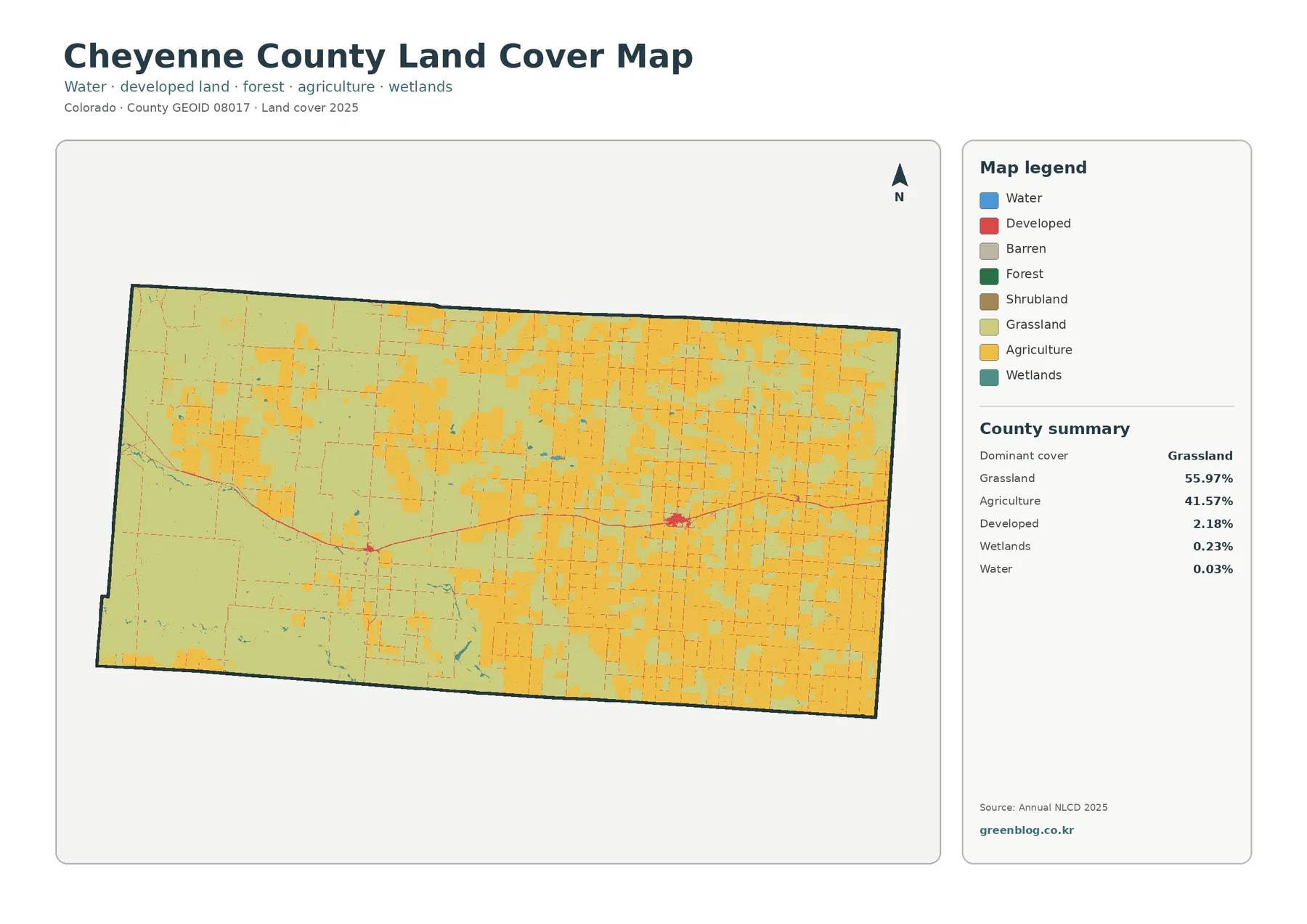 Cheyenne County land cover map featured image