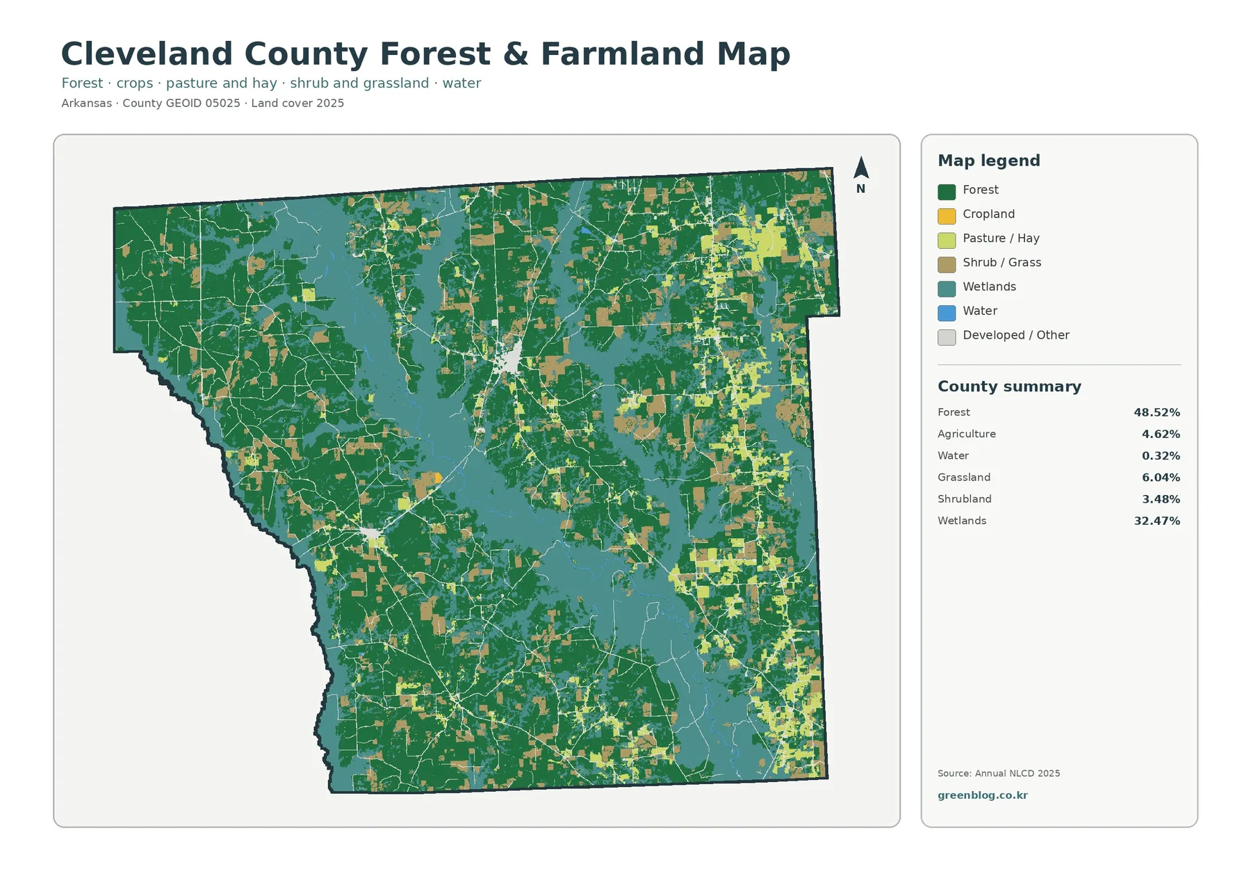 County forest and farmland map