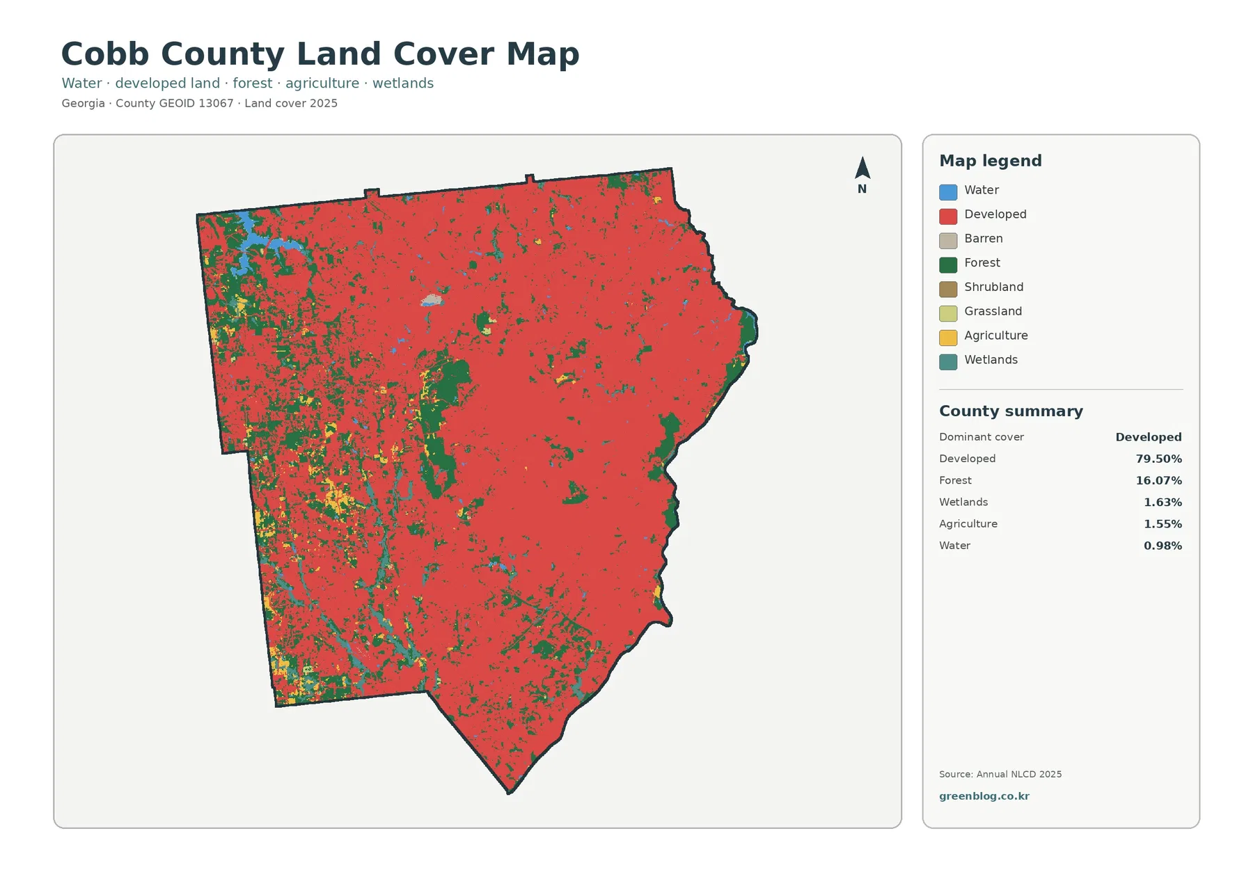 Cobb County land cover map
