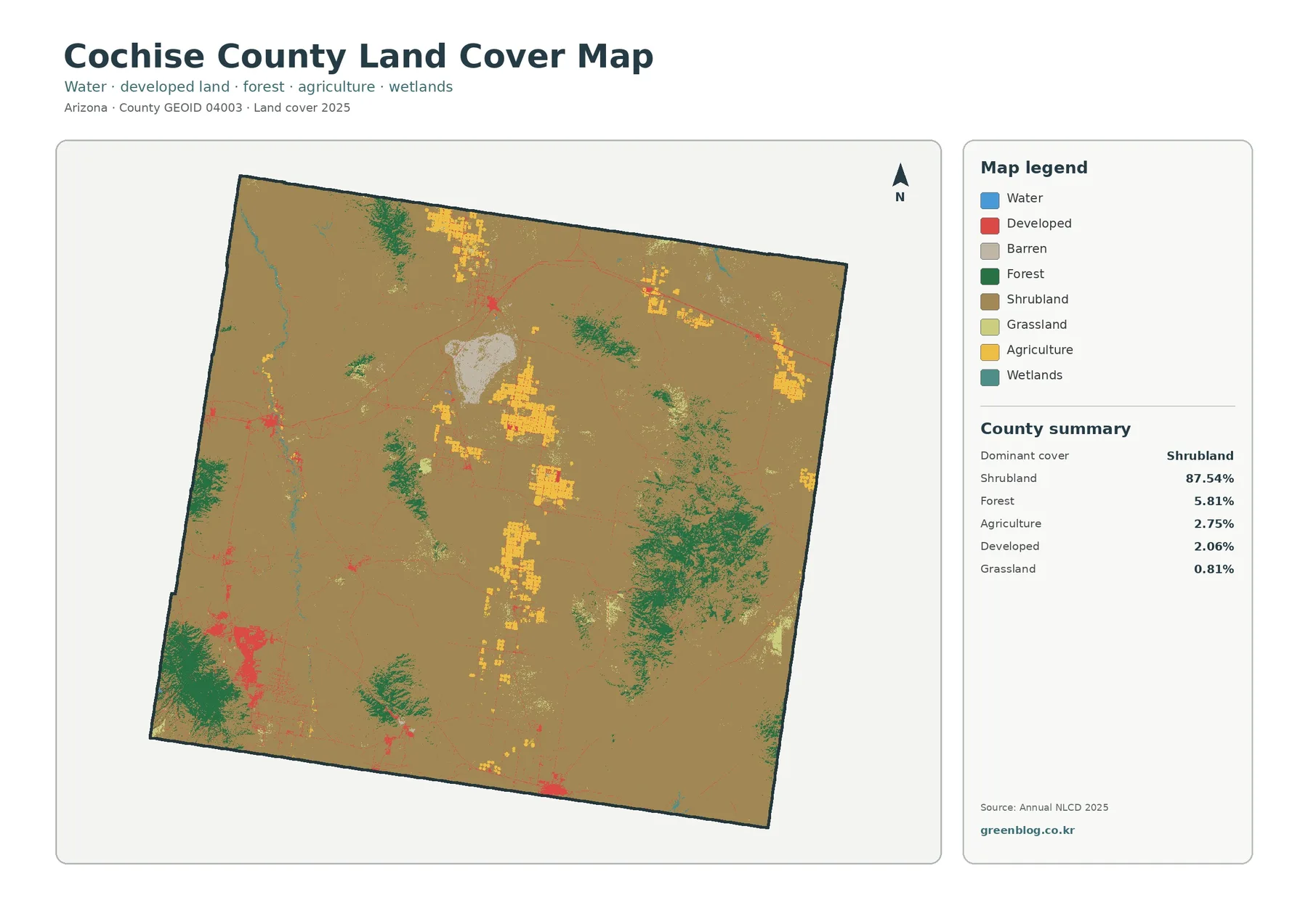 Cochise County land cover map