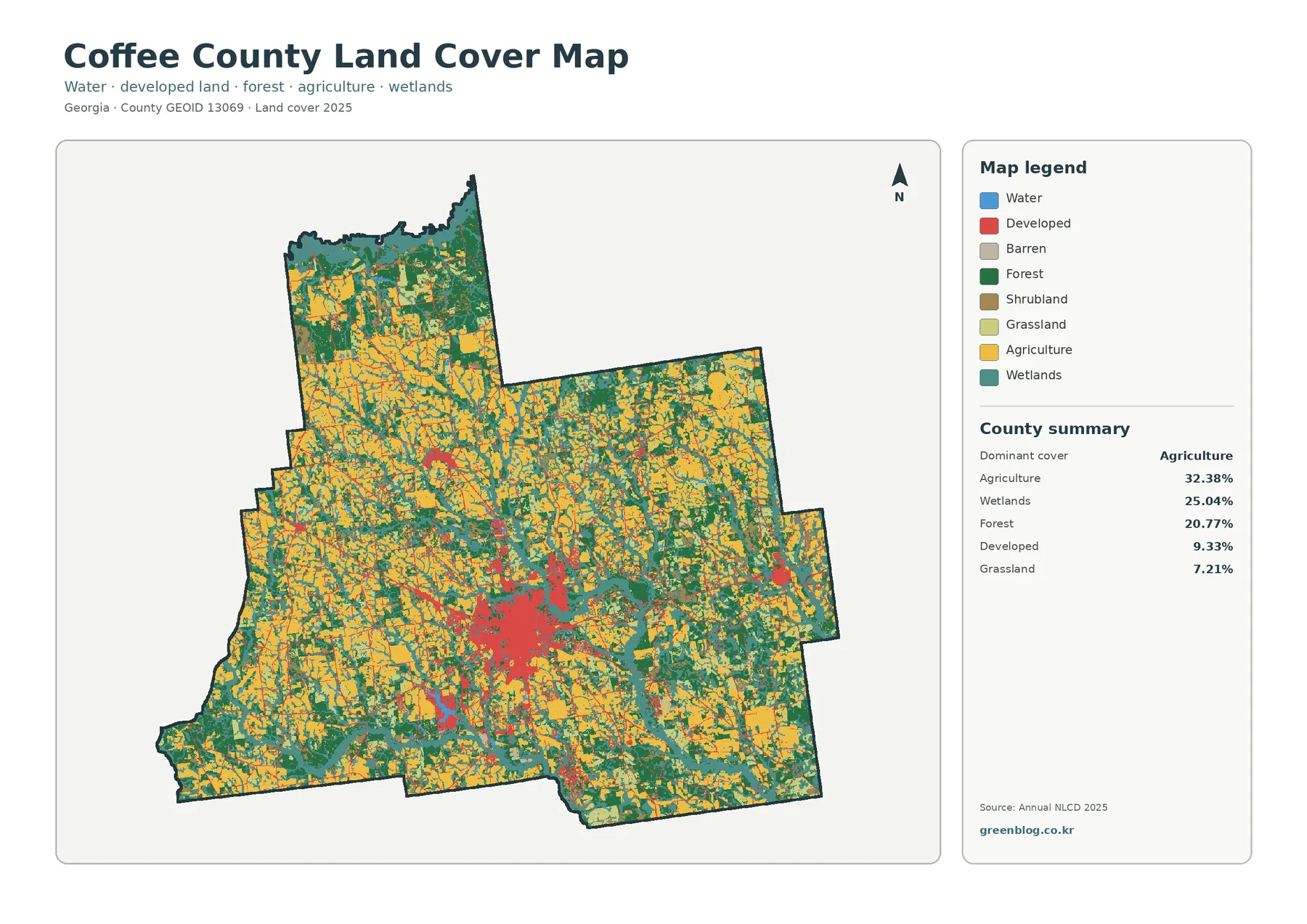 Coffee County land cover map