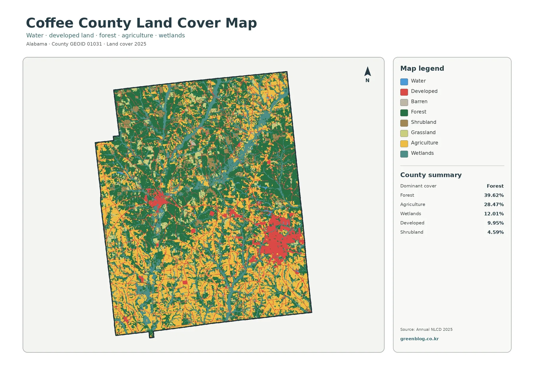 Coffee County land cover map