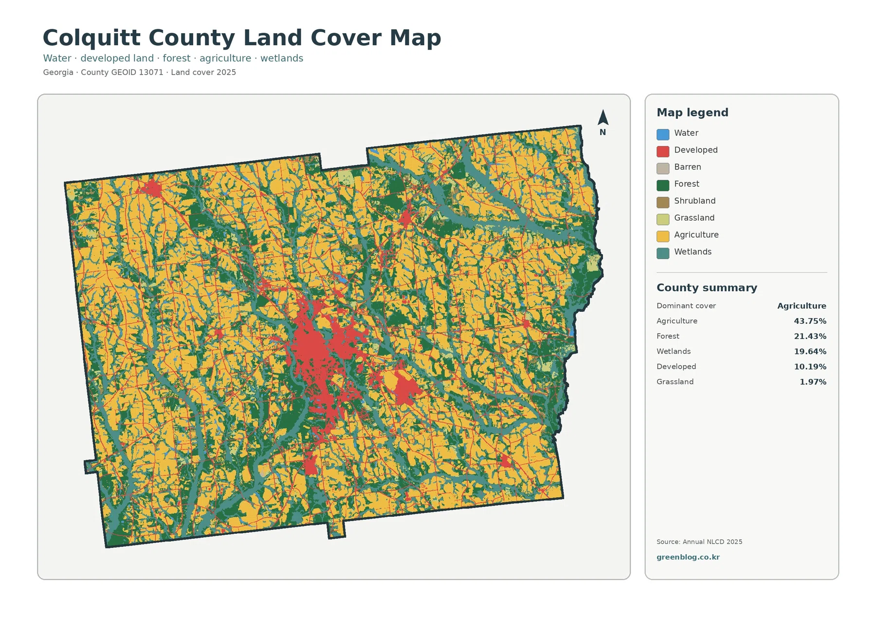 Colquitt County land cover map featured image