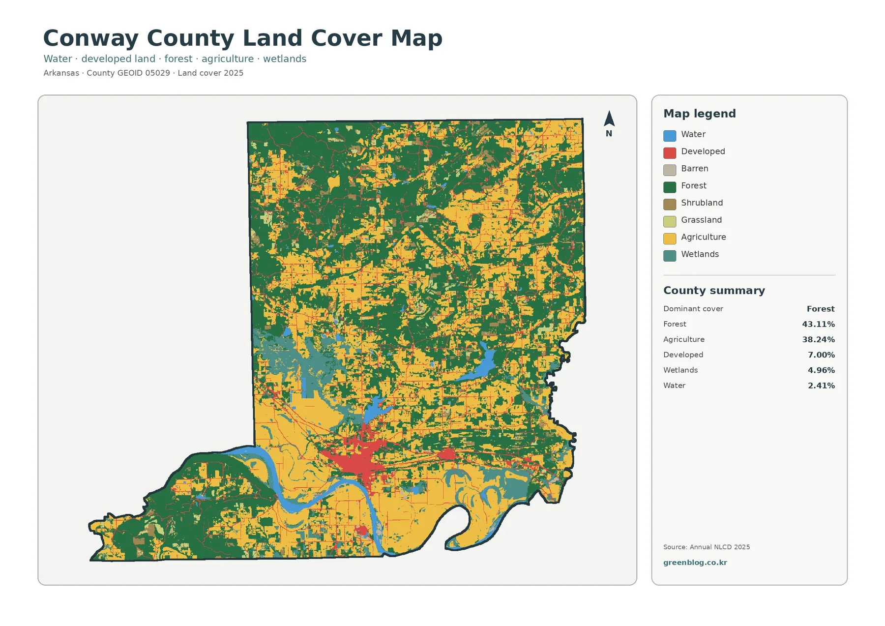 Conway County land cover map