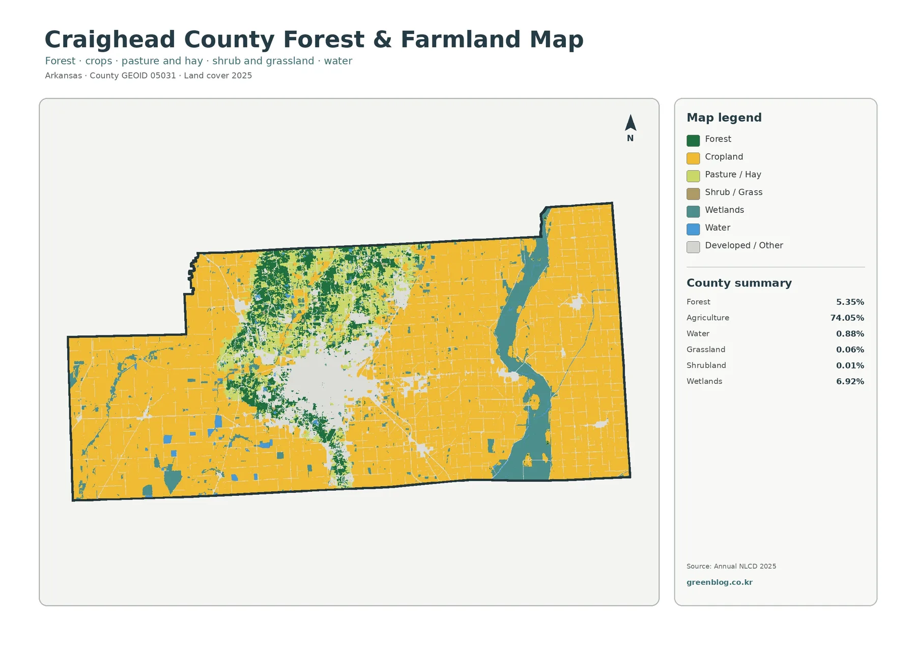 County forest and farmland map