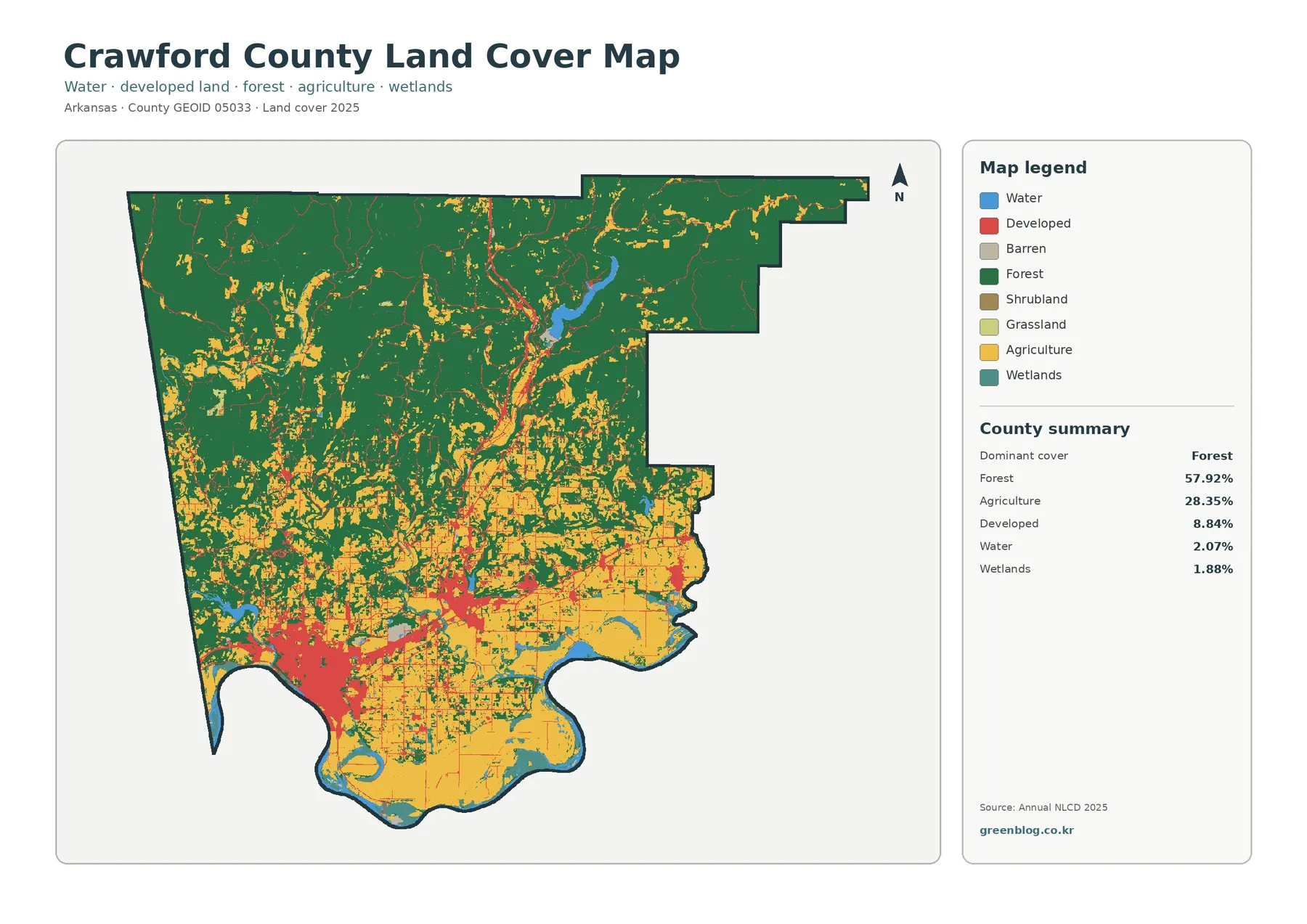 Crawford County land cover map featured image