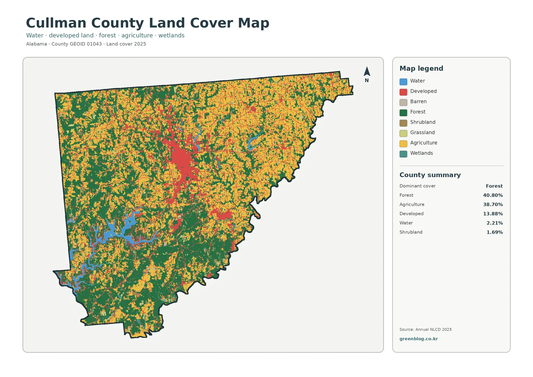 Cullman County land cover map