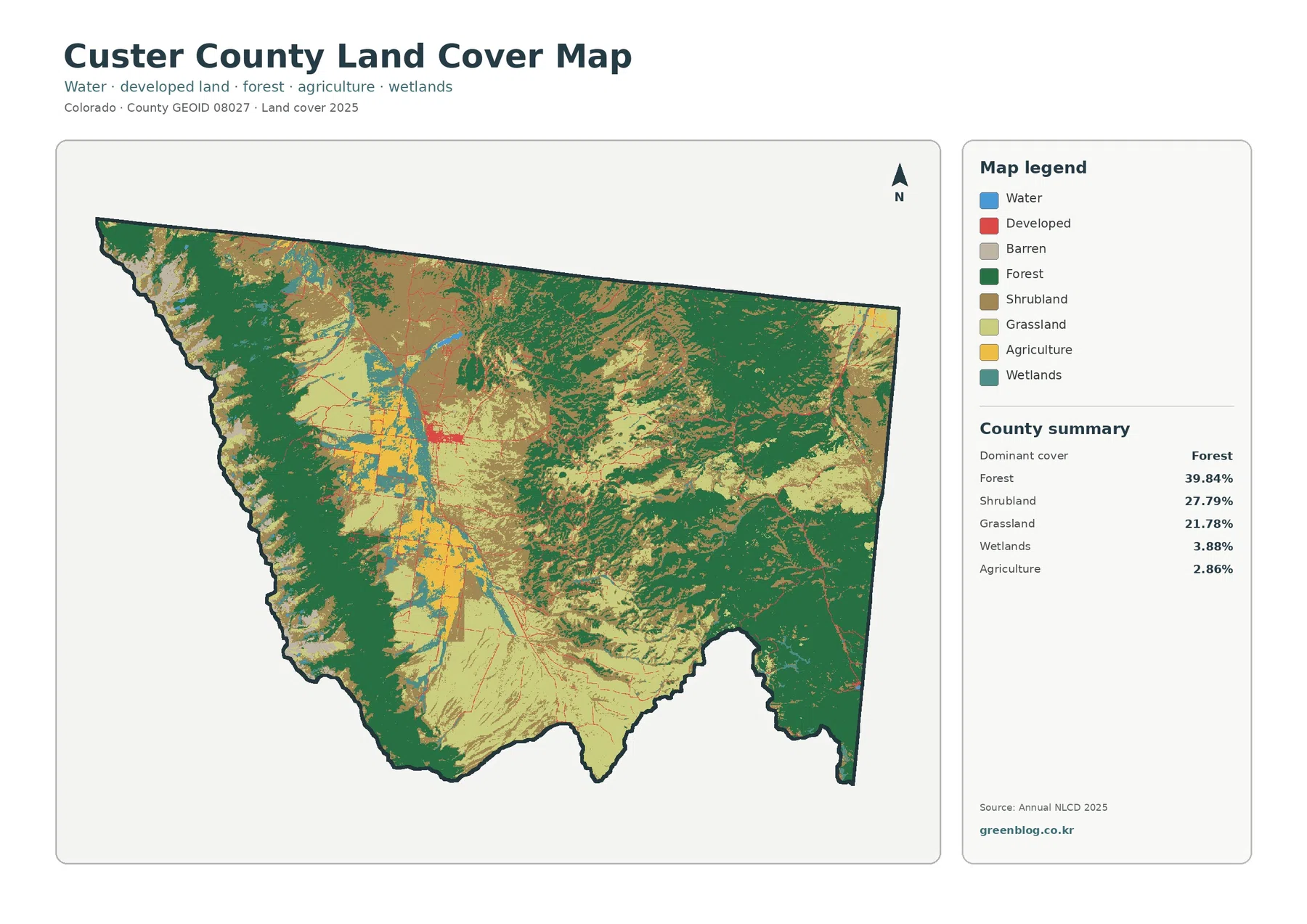 Custer County land cover map featured image