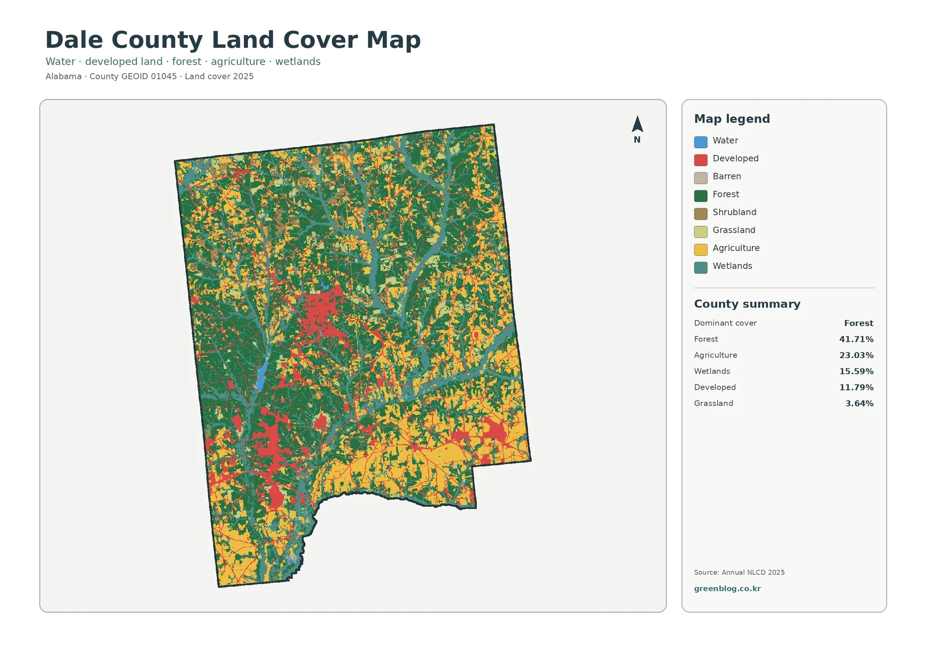 Dale County land cover map