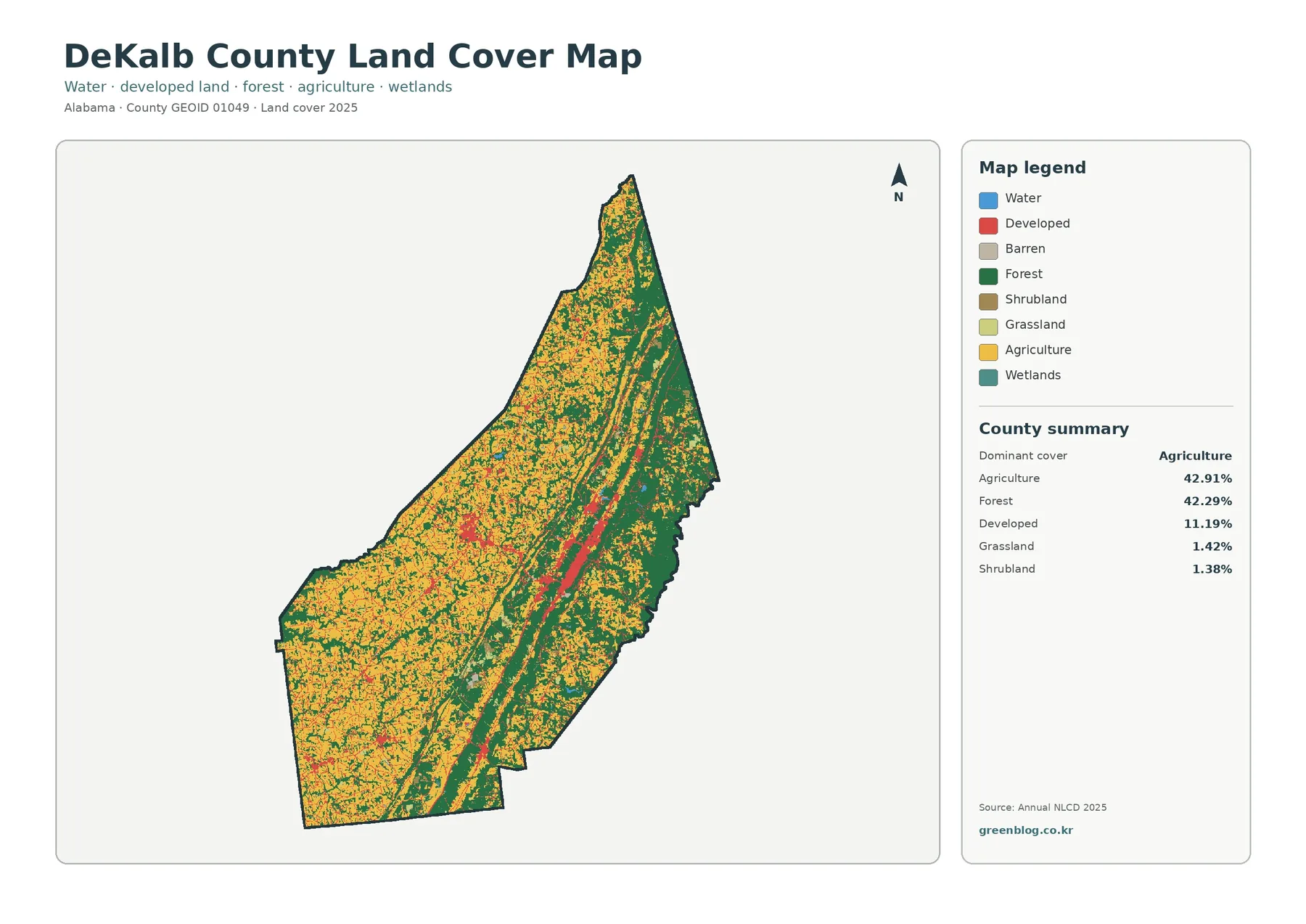 DeKalb County land cover map
