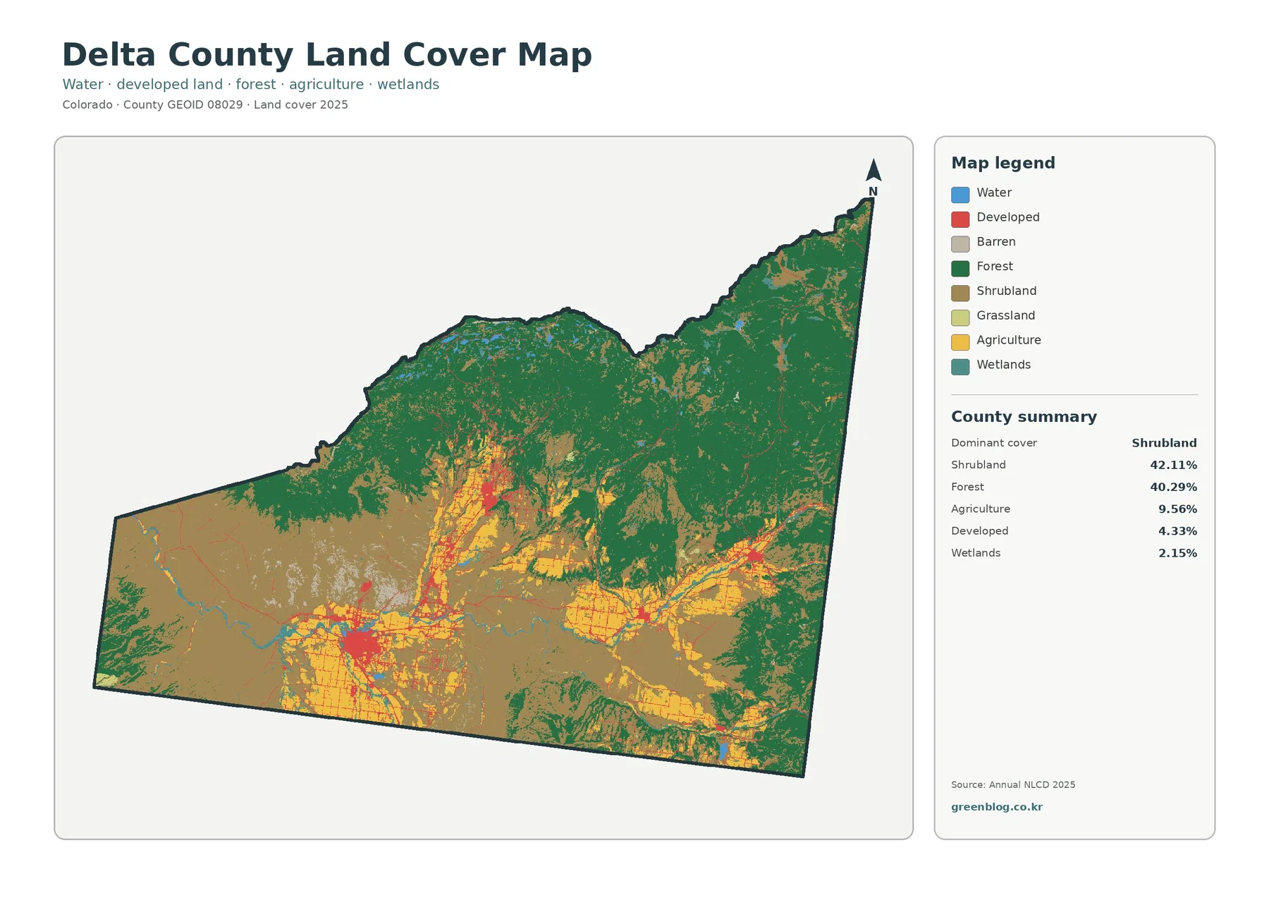 Delta County land cover map