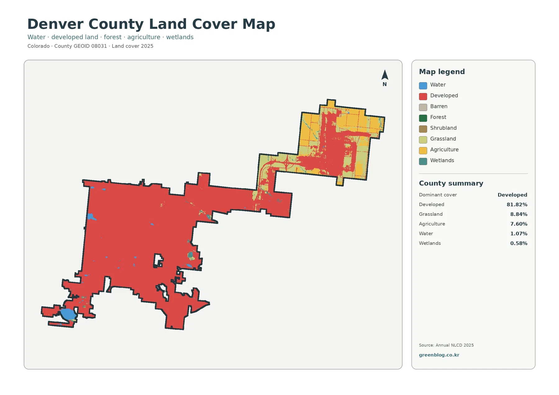 Denver County land cover map