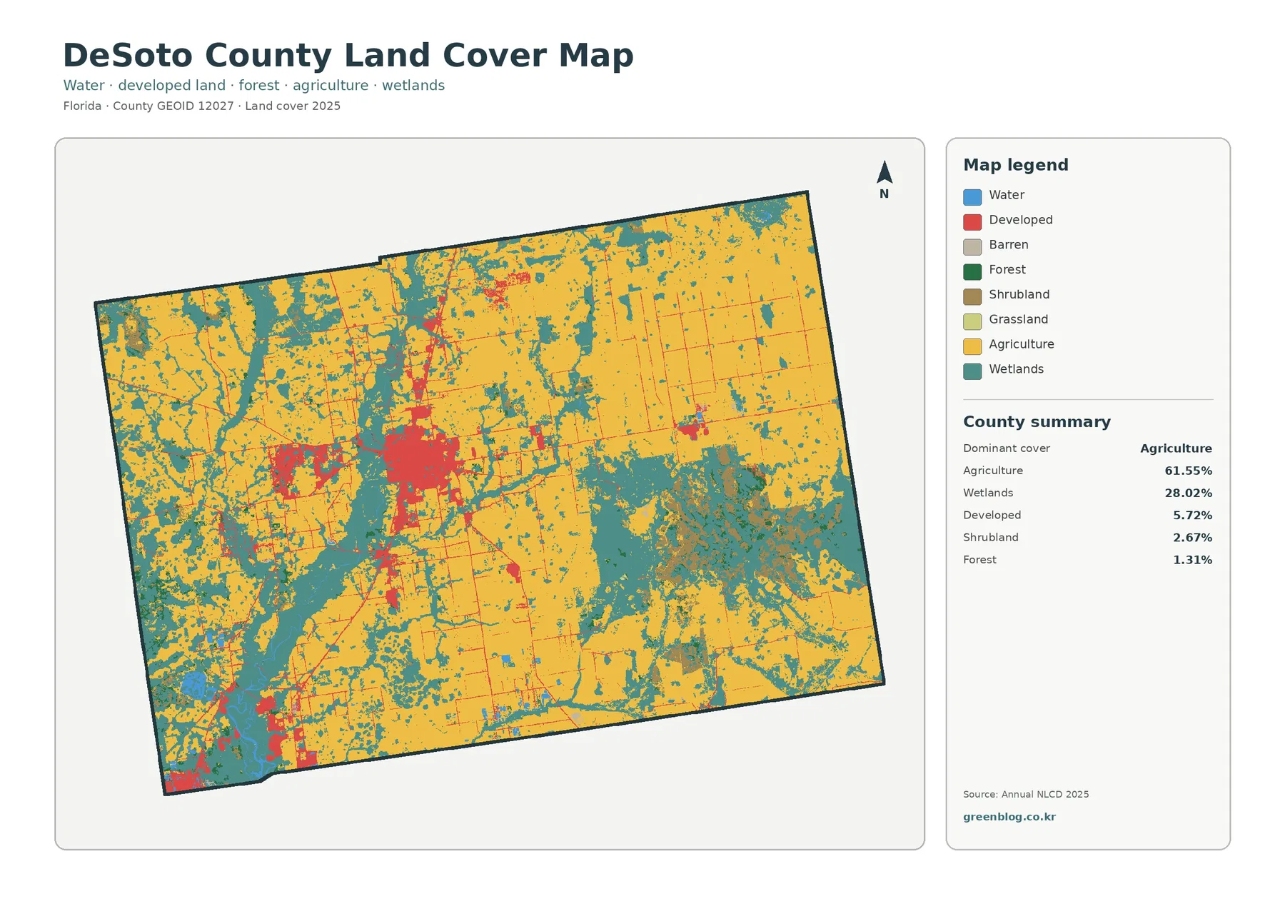 DeSoto County land cover map