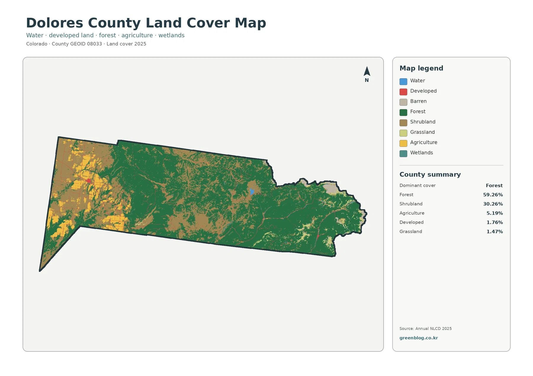 Dolores County land cover map featured image