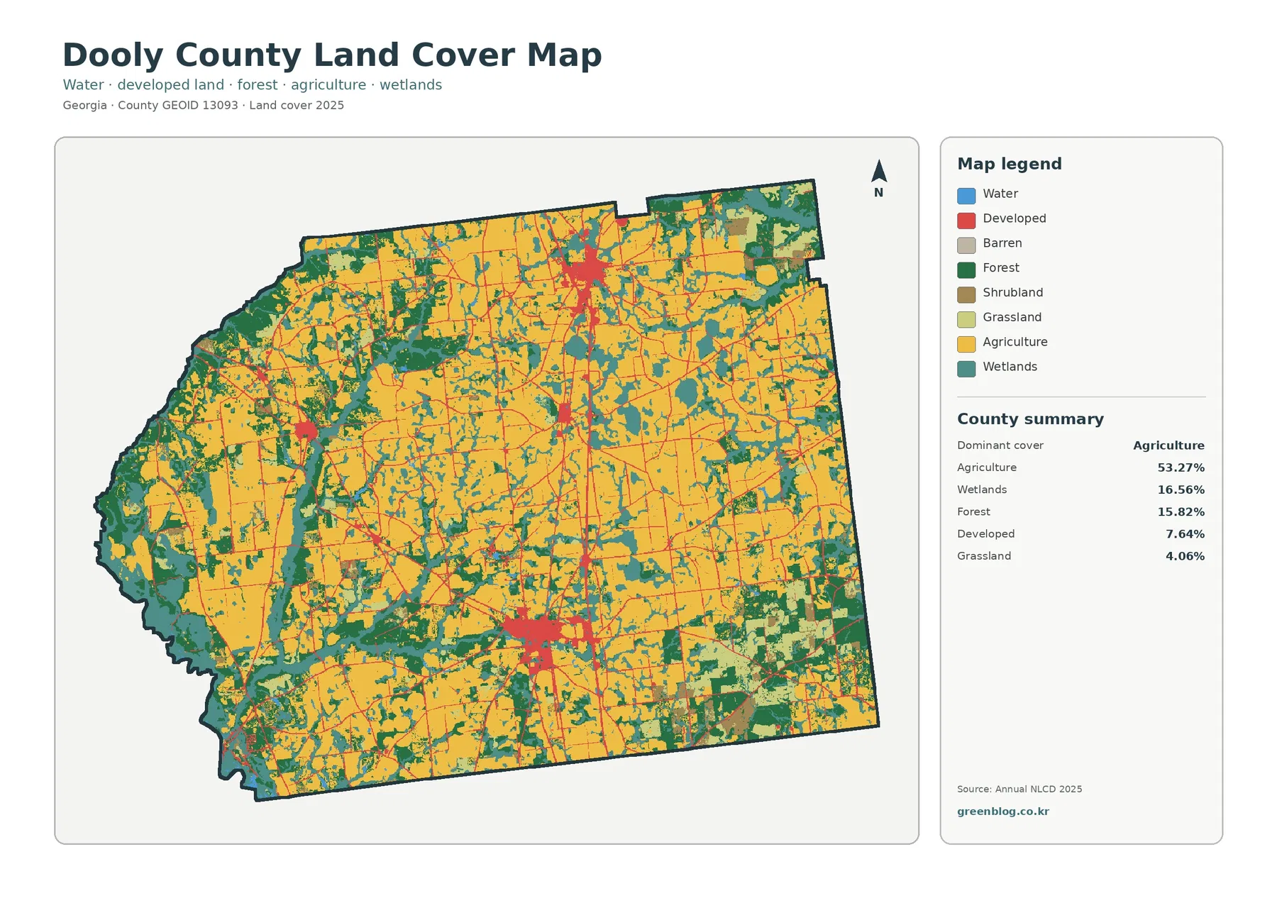 Dooly County land cover map featured image