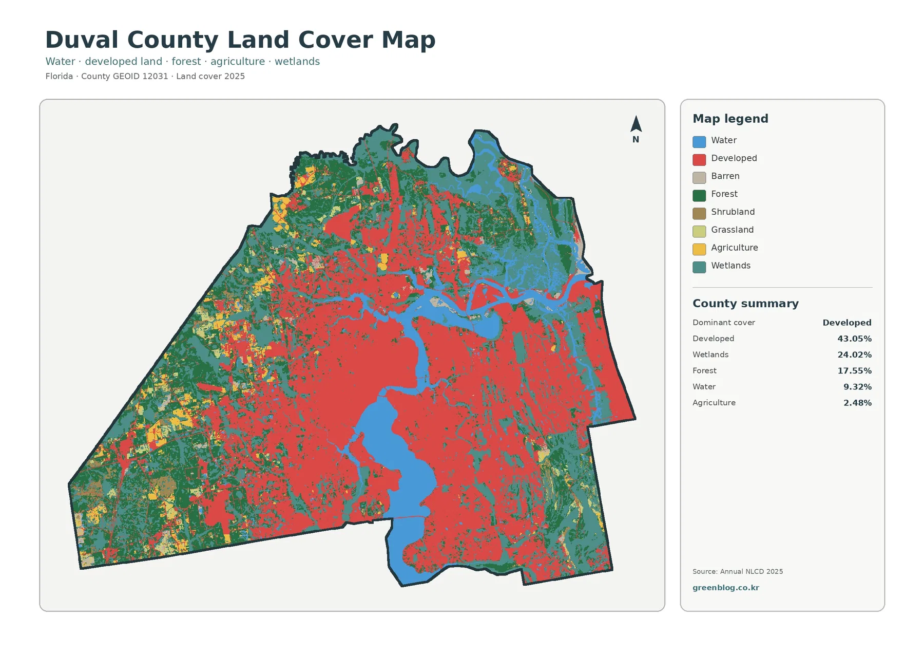 Duval County land cover map featured image